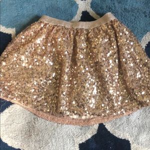 Little girls Gold sequin skirt